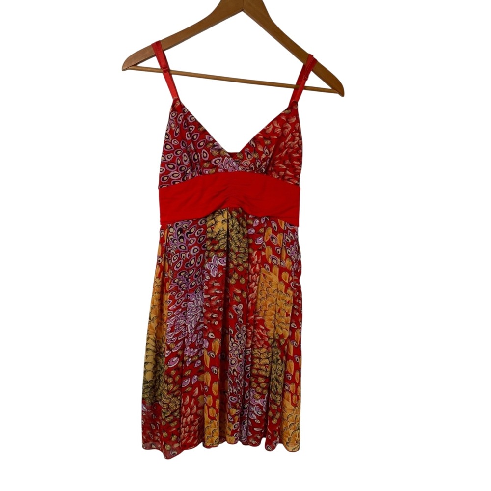 Vintage Forever 21 Women's Babydoll Mini Y2K Fairy Boho Dress Red Size S
